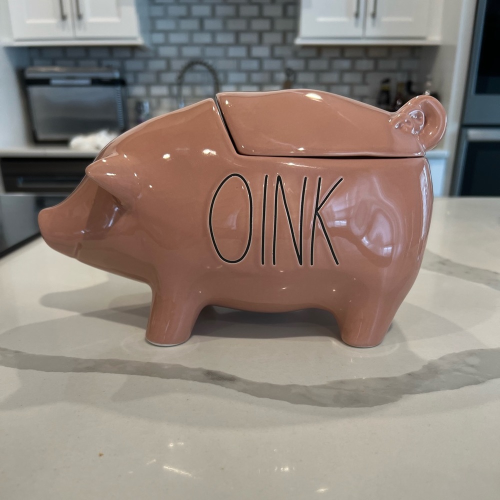Rae Dunn Pink Oink Pig Jar